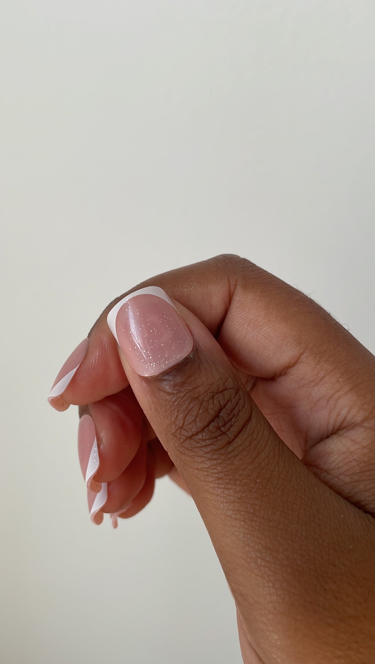 Glitter White french tip set