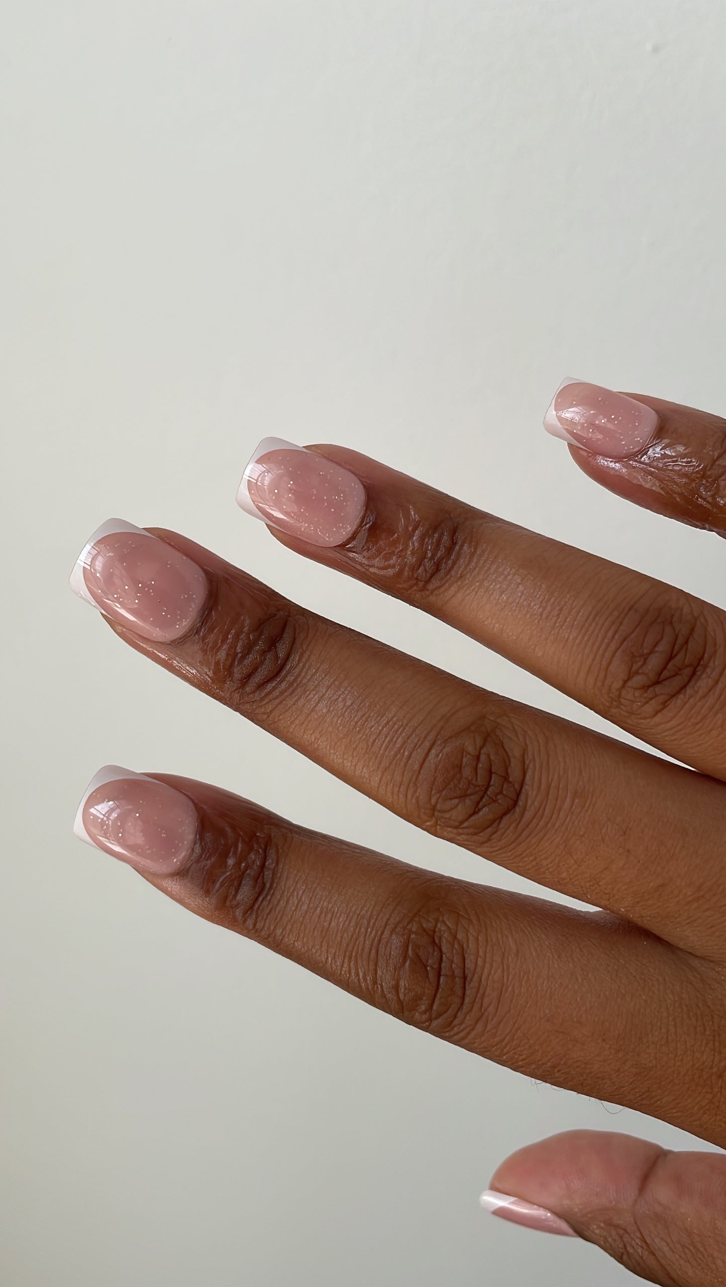Glitter White french tip set