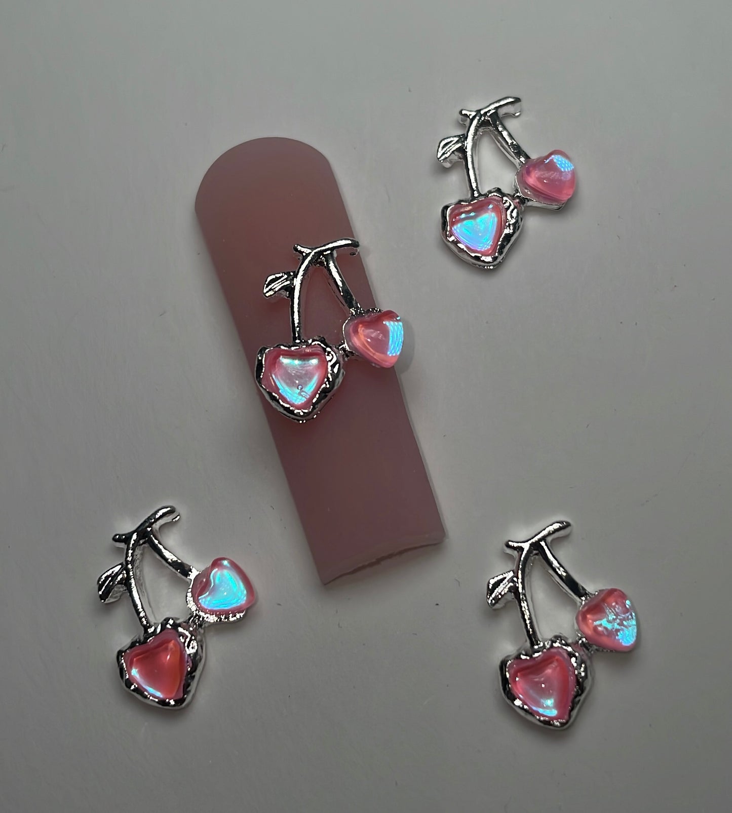 Heart cherries gems [4pcs]